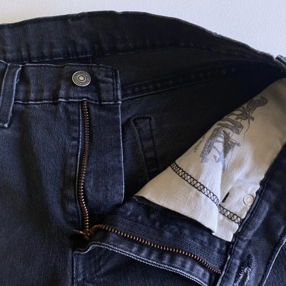 Levi's 511 Slim Fit Jeans Mens 32x30 Washed Black Denim